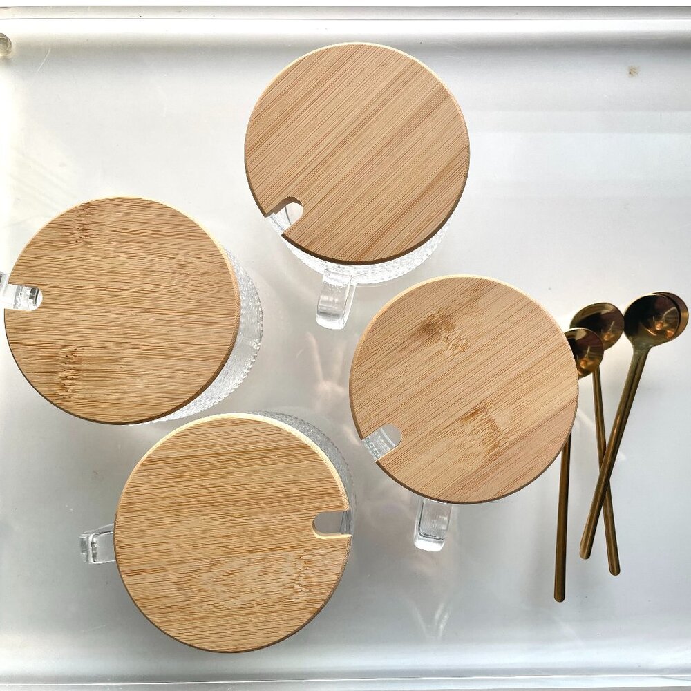 xGlass Pudding Cups With Spoons - Picture 2 of 4